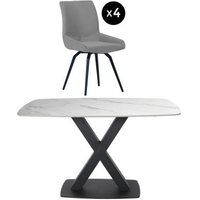 Click to view product details and reviews for Vernal 4 Seater White Sintered Stone Dining Set 4 Malcom Grey Fabric Swivel Chair. Click to view product details and reviews for Vernal 4 Seater White Sintered Stone Dining Set 4 Malcom Grey Fabric Swivel Chair.