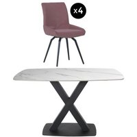 Click to view product details and reviews for Vernal 4 Seater White Sintered Stone Dining Set 4 Malcom Pink Fabric Swivel Chair. Click to view product details and reviews for Vernal 4 Seater White Sintered Stone Dining Set 4 Malcom Pink Fabric Swivel Chair.