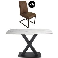 Click to view product details and reviews for Vernal 4 Seater White Sintered Stone Dining Set 4 Tira Vintage Brown Faux Leather Cantilever Chair. Click to view product details and reviews for Vernal 4 Seater White Sintered Stone Dining Set 4 Tira Vintage Brown Faux Leather Cantilever Chair.