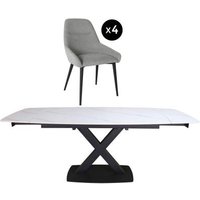 Click to view product details and reviews for Vernal 4 8 Seater White Sintered Stone Extending Dining Set 4 Claflin Grey Fabric Chair. Click to view product details and reviews for Vernal 4 8 Seater White Sintered Stone Extending Dining Set 4 Claflin Grey Fabric Chair.