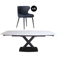 Click to view product details and reviews for Vernal 4 8 Seater White Sintered Stone Extending Dining Set 4 Langley Grey Faux Leather Chair. Click to view product details and reviews for Vernal 4 8 Seater White Sintered Stone Extending Dining Set 4 Langley Grey Faux Leather Chair.