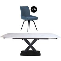 Click to view product details and reviews for Vernal 4 8 Seater White Sintered Stone Extending Dining Set 4 Malcom Blue Fabric Swivel Chair. Click to view product details and reviews for Vernal 4 8 Seater White Sintered Stone Extending Dining Set 4 Malcom Blue Fabric Swivel Chair.