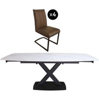 Click to view product details and reviews for Vernal 4 8 Seater White Sintered Stone Extending Dining Set 4 Tira Vintage Brown Faux Leather Cantilever Chair. Click to view product details and reviews for Vernal 4 8 Seater White Sintered Stone Extending Dining Set 4 Tira Vintage Brown Faux Leather Cantilever Chair.