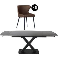 Click to view product details and reviews for Vernal 6 8 Seater Grey Sintered Stone Extending Dining Set 6 Langley Brown Faux Leather Chair. Click to view product details and reviews for Vernal 6 8 Seater Grey Sintered Stone Extending Dining Set 6 Langley Brown Faux Leather Chair.