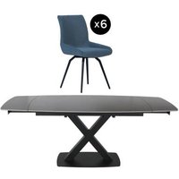 Click to view product details and reviews for Vernal 6 8 Seater Grey Sintered Stone Extending Dining Set 6 Malcom Blue Fabric Swivel Chair. Click to view product details and reviews for Vernal 6 8 Seater Grey Sintered Stone Extending Dining Set 6 Malcom Blue Fabric Swivel Chair.