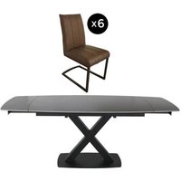 Click to view product details and reviews for Vernal 6 8 Seater Grey Sintered Stone Extending Dining Set 6 Tira Vintage Brown Faux Leather Cantilever Chair. Click to view product details and reviews for Vernal 6 8 Seater Grey Sintered Stone Extending Dining Set 6 Tira Vintage Brown Faux Leather Cantilever Chair.