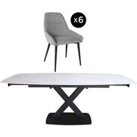 Click to view product details and reviews for Vernal 6 8 Seater White Sintered Stone Extending Dining Set 6 Claflin Grey Fabric Chair. Click to view product details and reviews for Vernal 6 8 Seater White Sintered Stone Extending Dining Set 6 Claflin Grey Fabric Chair.