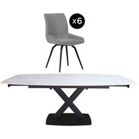 Click to view product details and reviews for Vernal 6 8 Seater White Sintered Stone Extending Dining Set 6 Malcom Grey Fabric Swivel Chair. Click to view product details and reviews for Vernal 6 8 Seater White Sintered Stone Extending Dining Set 6 Malcom Grey Fabric Swivel Chair.