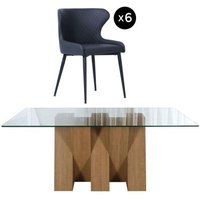 Click to view product details and reviews for Newton 6 Seater Clear Glass And Natural Dining Set 6 Langley Grey Faux Leather Chair. Click to view product details and reviews for Newton 6 Seater Clear Glass And Natural Dining Set 6 Langley Grey Faux Leather Chair.