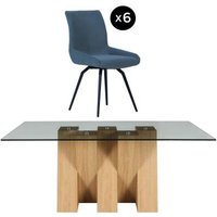 Click to view product details and reviews for Newton 6 Seater Smoked Glass And Natural Dining Set 6 Malcom Blue Fabric Swivel Chair. Click to view product details and reviews for Newton 6 Seater Smoked Glass And Natural Dining Set 6 Malcom Blue Fabric Swivel Chair.