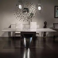 Click to view product details and reviews for Freedom Slim Edge Marble Dining Table With Stainless Steel Pedestal Base Variation Available. Click to view product details and reviews for Freedom Slim Edge Marble Dining Table With Stainless Steel Pedestal Base Variation Available.