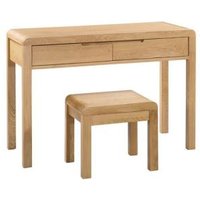 Click to view product details and reviews for Clearance Curve Oak 2 Drawer Dressing Table With Stool A333. Click to view product details and reviews for Clearance Curve Oak 2 Drawer Dressing Table With Stool A333.
