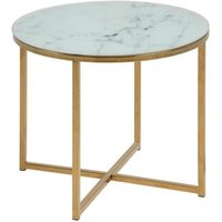 Click to view product details and reviews for Alisma White Marble Effect Round Side Table With Gold Legs. Click to view product details and reviews for Alisma White Marble Effect Round Side Table With Gold Legs.