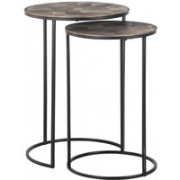 Click to view product details and reviews for Tulum Set Of 2 Brushed Gold Round End Tables. Click to view product details and reviews for Tulum Set Of 2 Brushed Gold Round End Tables.