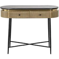 Click to view product details and reviews for Ironville Brass Ribbed 2 Drawer Curved Console Table. Click to view product details and reviews for Ironville Brass Ribbed 2 Drawer Curved Console Table.