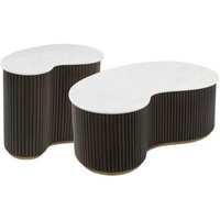 Click to view product details and reviews for Mayfield White Marble Top 2 Tier Coffee Tables Dark Wood Fluted Base. Click to view product details and reviews for Mayfield White Marble Top 2 Tier Coffee Tables Dark Wood Fluted Base.