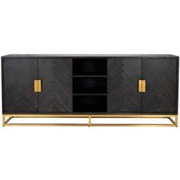 Click to view product details and reviews for Blackbone Black 4 Door Extra Large Sideboard With Gold Trim. Click to view product details and reviews for Blackbone Black 4 Door Extra Large Sideboard With Gold Trim.