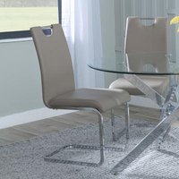 Click to view product details and reviews for Bianco Beige Faux Leather Dining Chair And Chrome Cantilever Base. Click to view product details and reviews for Bianco Beige Faux Leather Dining Chair And Chrome Cantilever Base.