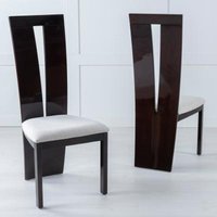Click to view product details and reviews for Vienna Walnut High Gloss High Back Dining Chair With Beige Seat Pads. Click to view product details and reviews for Vienna Walnut High Gloss High Back Dining Chair With Beige Seat Pads.