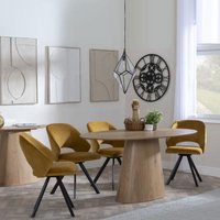 Click to view product details and reviews for Palma Oak Oval Dining Set Ion Mustard Velvet Fabric Swivel Dining Chair. Click to view product details and reviews for Palma Oak Oval Dining Set Ion Mustard Velvet Fabric Swivel Dining Chair.