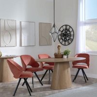 Click to view product details and reviews for Palma Oak Oval Dining Set Ion Orange Velvet Fabric Swivel Dining Chair. Click to view product details and reviews for Palma Oak Oval Dining Set Ion Orange Velvet Fabric Swivel Dining Chair.