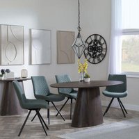 Click to view product details and reviews for Palma Walnut Oval Dining Set Boden Green Fabric Swivel Dining Chair. Click to view product details and reviews for Palma Walnut Oval Dining Set Boden Green Fabric Swivel Dining Chair.