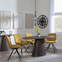 Click to view product details and reviews for Palma Walnut Oval Dining Set Boden Yellow Fabric Swivel Dining Chair. Click to view product details and reviews for Palma Walnut Oval Dining Set Boden Yellow Fabric Swivel Dining Chair.