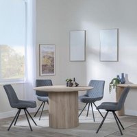 Click to view product details and reviews for Bern Fluted Oak Effect 4 Seater Round Dining Set 4 Boden Grey Fabric Swivel Dining Chair. Click to view product details and reviews for Bern Fluted Oak Effect 4 Seater Round Dining Set 4 Boden Grey Fabric Swivel Dining Chair.