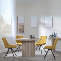 Click to view product details and reviews for Bern Fluted Oak Effect 4 Seater Round Dining Set 4 Boden Yellow Fabric Swivel Dining Chair. Click to view product details and reviews for Bern Fluted Oak Effect 4 Seater Round Dining Set 4 Boden Yellow Fabric Swivel Dining Chair.