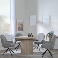 Click to view product details and reviews for Bern Fluted Oak Effect 4 Seater Round Dining Set 4 Theo Dark Grey Fabric Swivel Dining Chair. Click to view product details and reviews for Bern Fluted Oak Effect 4 Seater Round Dining Set 4 Theo Dark Grey Fabric Swivel Dining Chair.