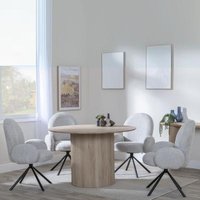 Click to view product details and reviews for Bern Fluted Oak Effect 4 Seater Round Dining Set 4 Theo Grey Fabric Swivel Dining Chair. Click to view product details and reviews for Bern Fluted Oak Effect 4 Seater Round Dining Set 4 Theo Grey Fabric Swivel Dining Chair.