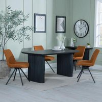Click to view product details and reviews for Bern Fluted Black Dining Set Boden Orange Fabric Swivel Dining Chair. Click to view product details and reviews for Bern Fluted Black Dining Set Boden Orange Fabric Swivel Dining Chair.