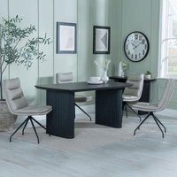 Click to view product details and reviews for Bern Fluted Black Dining Set Diego Beige Leather Swivel Dining Chair. Click to view product details and reviews for Bern Fluted Black Dining Set Diego Beige Leather Swivel Dining Chair.