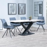 Click to view product details and reviews for Arctic White Ceramic Swivel Top Extending Dining Set Boden Dark Grey Fabric Swivel Dining Chair. Click to view product details and reviews for Arctic White Ceramic Swivel Top Extending Dining Set Boden Dark Grey Fabric Swivel Dining Chair.