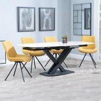 Click to view product details and reviews for Arctic White Ceramic Swivel Top Extending Dining Set Boden Yellow Fabric Swivel Dining Chair. Click to view product details and reviews for Arctic White Ceramic Swivel Top Extending Dining Set Boden Yellow Fabric Swivel Dining Chair.