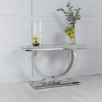 Click to view product details and reviews for Glacier Grey Marble And Chrome Console Table. Click to view product details and reviews for Glacier Grey Marble And Chrome Console Table.