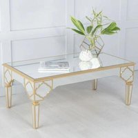 Click to view product details and reviews for Casablanca Mirrored Gold Trim Coffee Table. Click to view product details and reviews for Casablanca Mirrored Gold Trim Coffee Table.