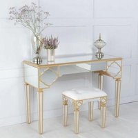 Click to view product details and reviews for Casablanca Mirrored Gold Trim Dressing Table. Click to view product details and reviews for Casablanca Mirrored Gold Trim Dressing Table.