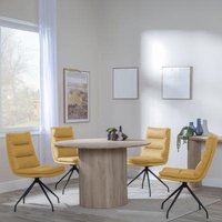 Click to view product details and reviews for Bern Fluted Oak Effect 4 Seater Round Dining Set 4 Diego Yellow Leather Swivel Dining Chair. Click to view product details and reviews for Bern Fluted Oak Effect 4 Seater Round Dining Set 4 Diego Yellow Leather Swivel Dining Chair.