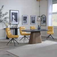 Click to view product details and reviews for Danetti Dark Grey Ceramic Oval Dining Set With Walnut Pedestal Base Diego Yellow Leather Swivel Dining Chair. Click to view product details and reviews for Danetti Dark Grey Ceramic Oval Dining Set With Walnut Pedestal Base Diego Yellow Leather Swivel Dining Chair.