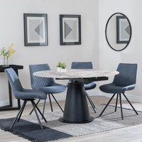 Click to view product details and reviews for Carrara Grey Ceramic 4 Seater Round Extending Dining Set 4 Boden Dark Grey Fabric Swivel Dining Chair. Click to view product details and reviews for Carrara Grey Ceramic 4 Seater Round Extending Dining Set 4 Boden Dark Grey Fabric Swivel Dining Chair.