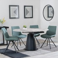 Click to view product details and reviews for Carrara Grey Ceramic 4 Seater Round Extending Dining Set 4 Boden Green Fabric Swivel Dining Chair. Click to view product details and reviews for Carrara Grey Ceramic 4 Seater Round Extending Dining Set 4 Boden Green Fabric Swivel Dining Chair.
