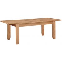 Product photograph of Appleby Oak Dining Table 140cm-180cm Seats 4 To 6 Diners Rectangular Extending Top from Choice Furniture Superstore