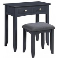 Click to view product details and reviews for Luciana Black 2 Drawer Dressing Table And Stool. Click to view product details and reviews for Luciana Black 2 Drawer Dressing Table And Stool.