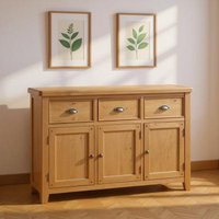 Click to view product details and reviews for Janelle Oak 3 Door Medium Sideboard 150cm. Click to view product details and reviews for Janelle Oak 3 Door Medium Sideboard 150cm.