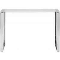 Click to view product details and reviews for Katrine Clear Glass 110cm Console Table. Click to view product details and reviews for Katrine Clear Glass 110cm Console Table.