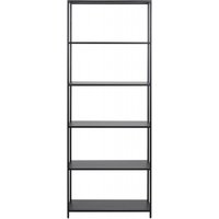 Product photograph of Newcastle Matt Black Open Tall Bookcase from Choice Furniture Superstore