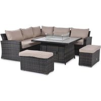 Click to view product details and reviews for Maze Kingston Brown Rattan Deluxe Fire Pit Square Table Corner Garden Dining Set. Click to view product details and reviews for Maze Kingston Brown Rattan Deluxe Fire Pit Square Table Corner Garden Dining Set.