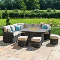 Click to view product details and reviews for Maze Kingston Brown Rattan Fire Pit Table Corner Garden Dining Set With Footstools. Click to view product details and reviews for Maze Kingston Brown Rattan Fire Pit Table Corner Garden Dining Set With Footstools.