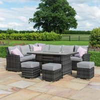 Click to view product details and reviews for Maze Kingston Grey Rattan Fire Pit Table Corner Garden Dining Set With Footstools. Click to view product details and reviews for Maze Kingston Grey Rattan Fire Pit Table Corner Garden Dining Set With Footstools.